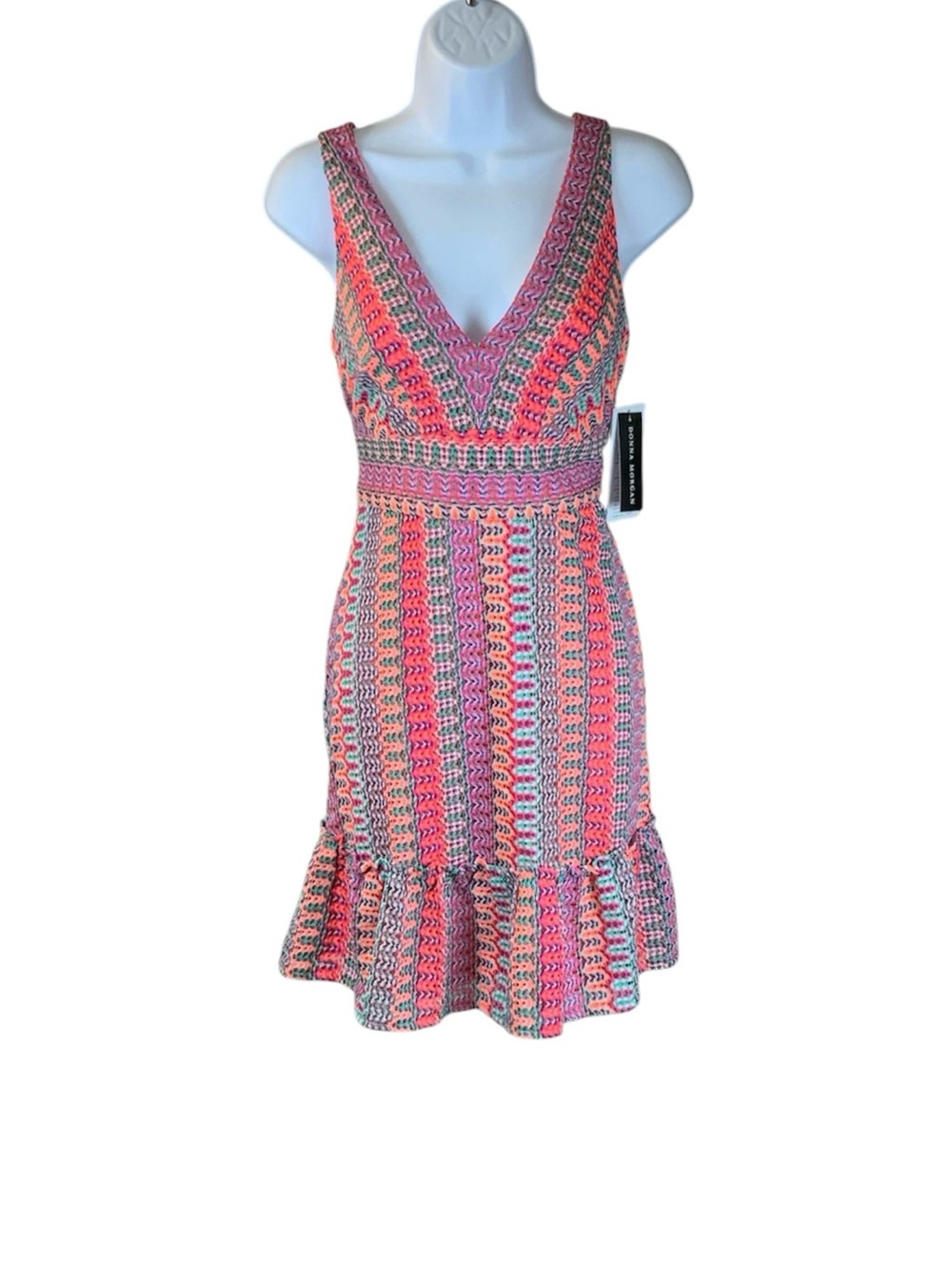 Donna Morgan Crochet Mini Dress